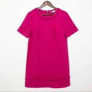 Loft Fuchsia Fringe Detail Shift Dress 51